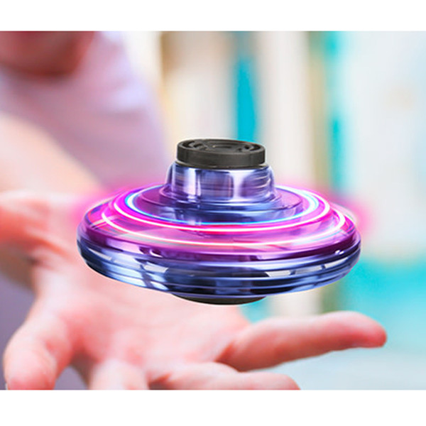 3 Colors FlyNova UFO Fidget Spinner Kids Adult Portable Flying 360° Rotating Shinning LED Lights Release Xmas Toys Gift Drop I L532