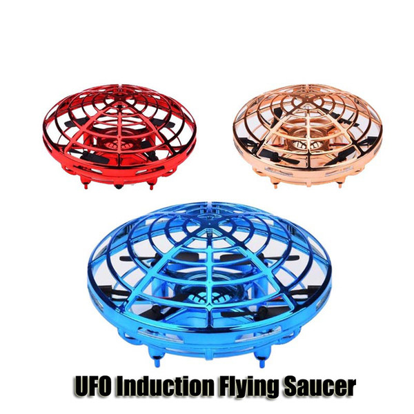 UFO Gesture Induction Suspension Aircraft Smart Flying Saucer Drone With LED Lights Creative Toy Entertainment Gift