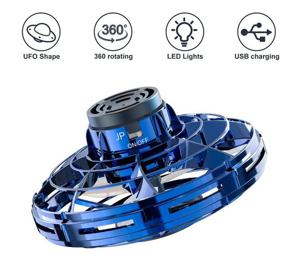 Original FlyNova UFO Fidget Spinner Drone Toy Kids Portable 360° Rotating Shinning LED Lights Release Xmas Flying Toy Gift Authentic