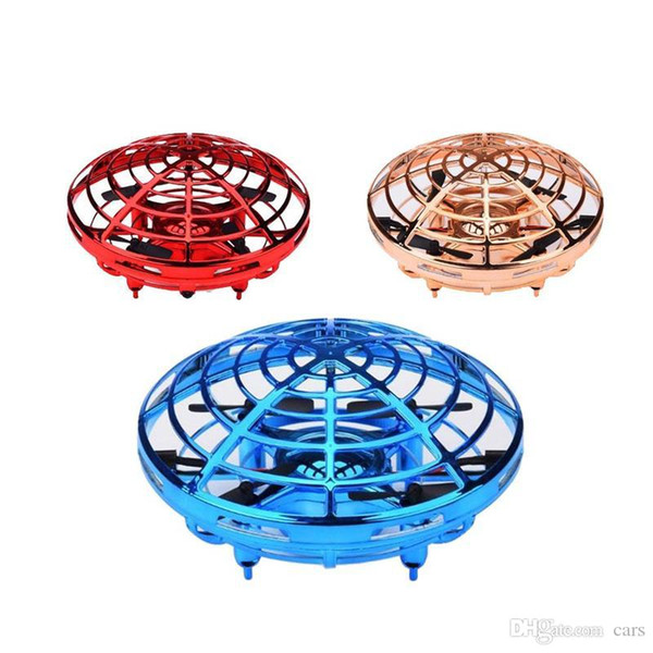 UFO Gesture Induction Suspension Aircraft Smart Flying Saucer With LED Lights UFO Ball Flying Aircraft RC Toys Led Gift Induction Drone EMS