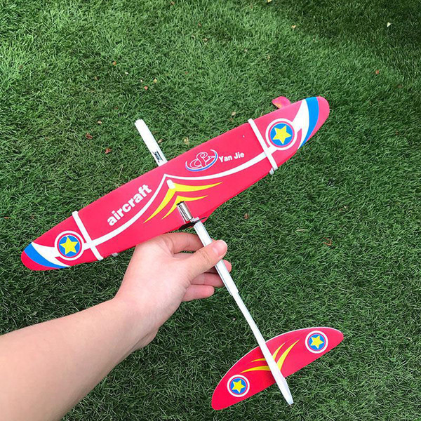 Electric Hand Throw Airplane Model High Speed Switch Fly Aircraft Children Air Vehicle Toys Kids Flight Gift