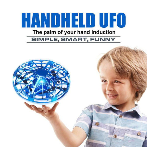 2019 new Anti-collision LED Flying Helicopter Magic Hand UFO Aircraft Sensing Mini Induction Drone UFO toys Kids Electric Electronic Toy