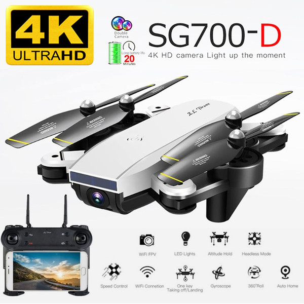 SG700D Drone 4K HD Dual Camera WiFi Transmission Fpv Optical Flow Rc Helicopter Quadcopter Dron Toy