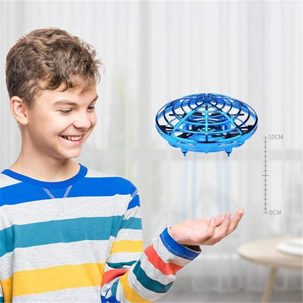 Wholesale UFO Gesture Induction Suspension Aircraft Smart Flying Saucer With LED Lights Creative Toy Entertainment Gift DHL