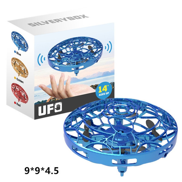 20pcsUFO Gesture Induction Suspension Aircraft Smart Flying Saucer With LED Lights UFO Ball Flying Aircraft RC Toys Led Gift Induction Drone