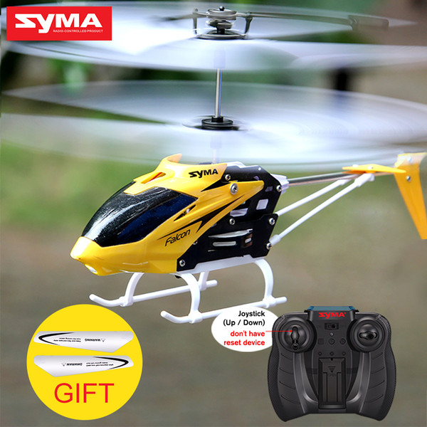 Syma W25 RC Helicopter 2 CH 2 Channel Mini RC Drone With Gyro Crash Resistant RC Toys For Boy Kids Gift Red Yellow