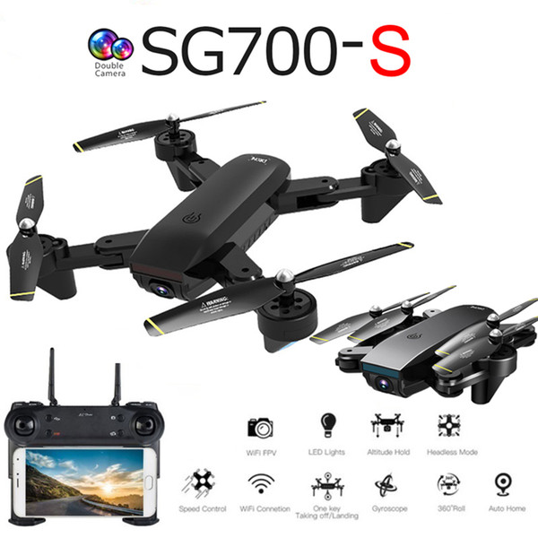 SG700-S Professional Foldable Drone with Double Camera 1080P WiFi FPV Wide Angle Optical Flow RC Quadcopter Helicopter