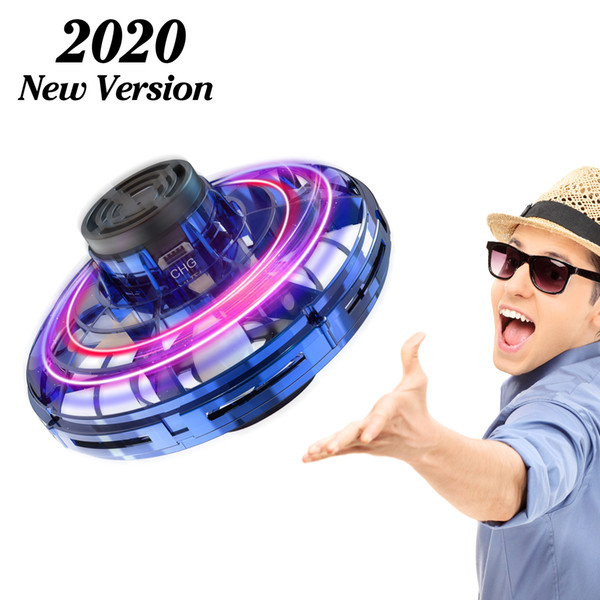 2020 Original FlyNova UFO Fidget Spinner Drone Toy Kids Portable 360° Rotating Shinning LED Lights Release Xmas Flying Toy Gift Authentic