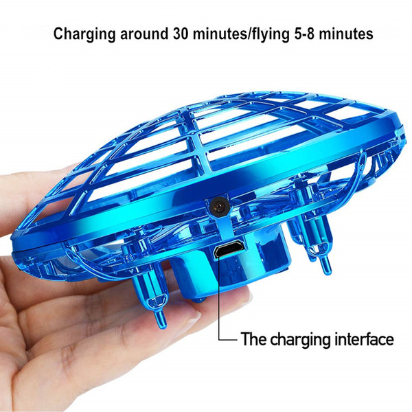 Mini Drone Hand Operated UFO Ball LED Lights Anti-collision Aircraft Toy Helicopter Flying Ball Toys Infrared RC Helicopters