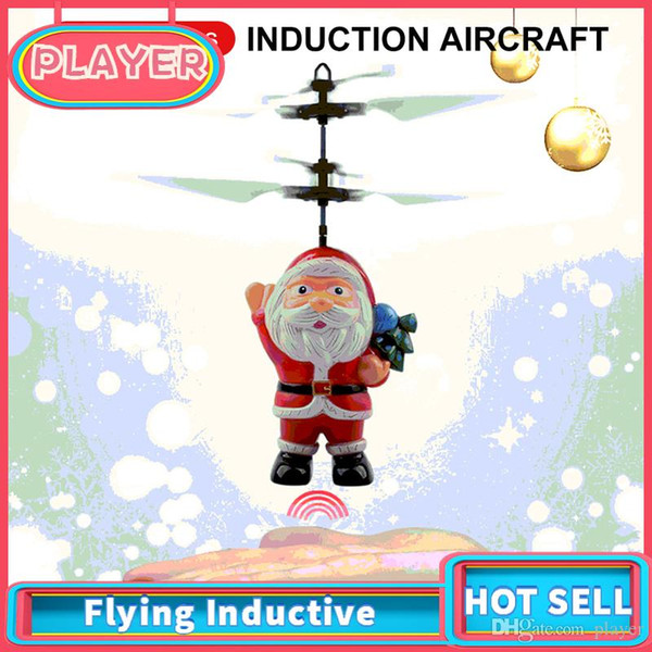 Flying inductive Mini RC Drone Christmas father Santa Claus RC helicopter gifts magic Christmas gift SRC Aircraft for kids boys