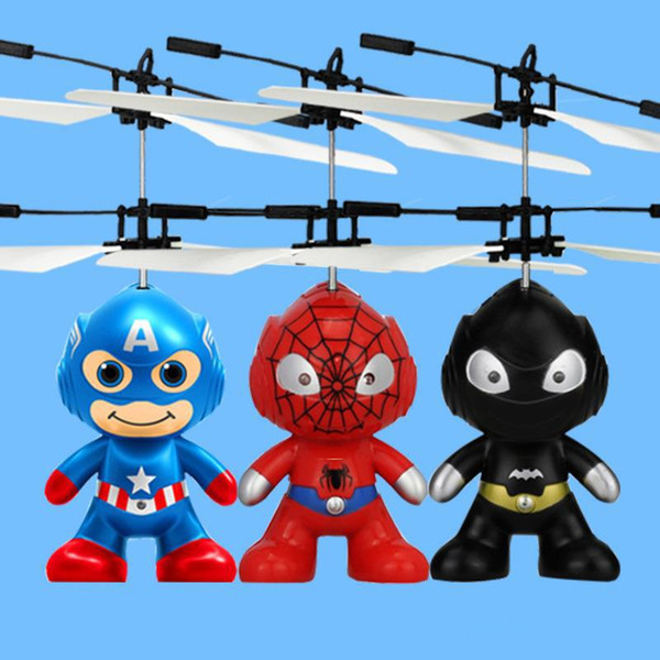 Cute Cartoon Air RC Flying Ball 3 styles Hero Batman Spiderman Captain Flying Ball America Super Hero Kids Teenagers Flying toys 11