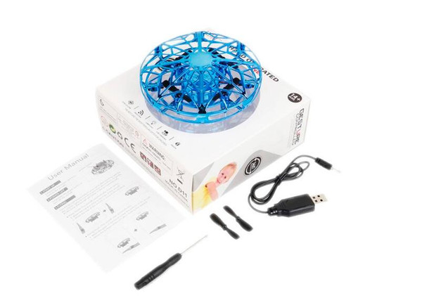 UFO Gesture Induction Suspension Aircraft Smart Flying Saucer With LED Lights UFO Ball Flying Aircraft RC Toys Led Gift Induction Drone