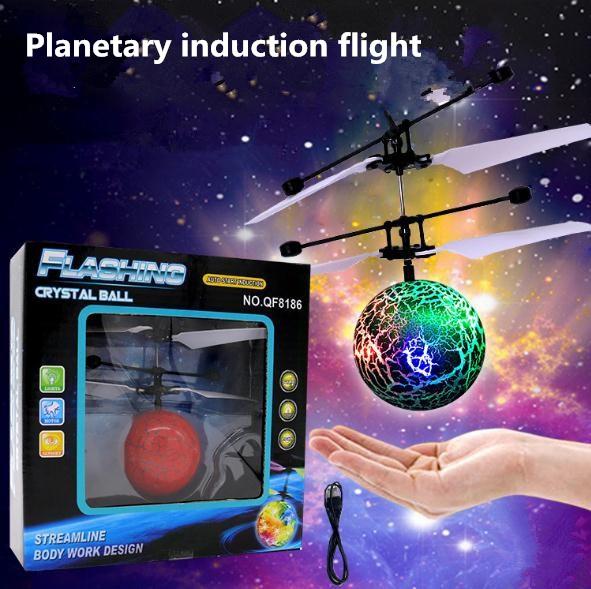 Luminous induction aircraft crystal ball luminous induction suspension flying ball