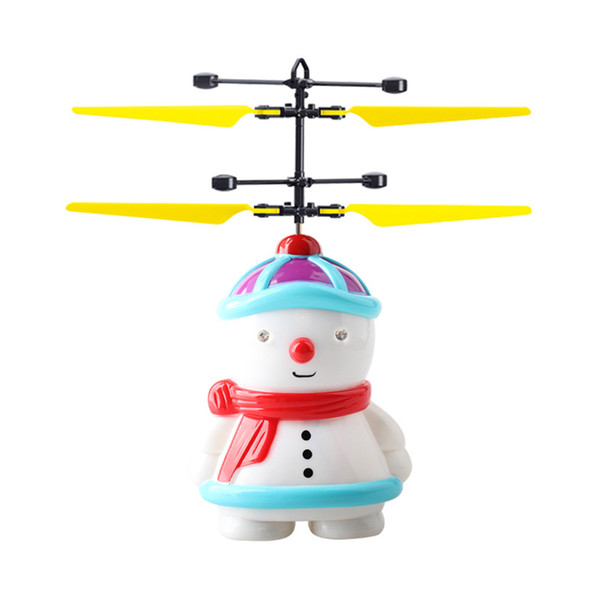 Hot Sell Christmas Lovely Snowman Suspension Toys Induction Airplane Toys Christmas Halloween Birthday Gift for Children and Adults 