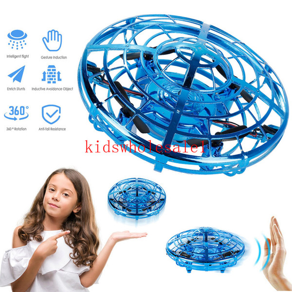 Magic Hand UFO Flying Aircraft Drone Toys Electric Electronic Toy LED Mini Induction Drone UFO toys Kids Xmas Brithday Gifts