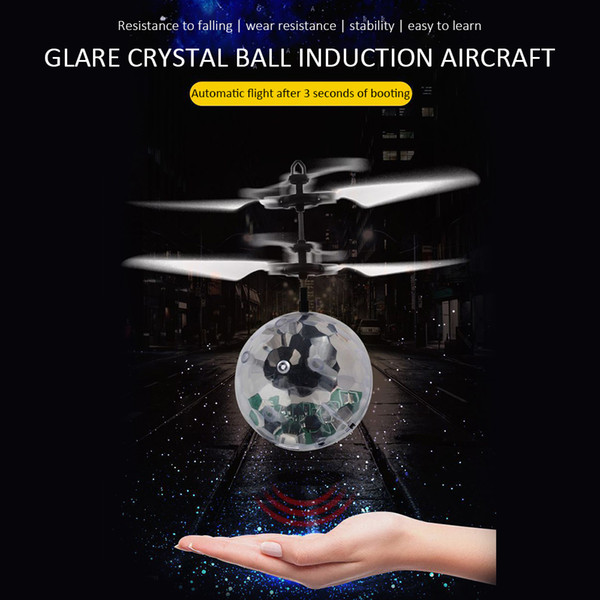 Hot Flying Ball Toys RC Drone Helicopter Colorful LED Flying Magic Ball infrared Induction flying Children UFO Toys for Kids Christmas Gifts