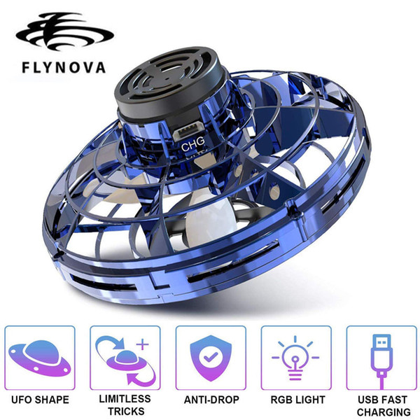 FlyNova Flying Spinner Toys New Version Flying Toys Mini Portable Hand Operated 360° Rotating Spinning LED Light Funny Fingertip Gifts 04