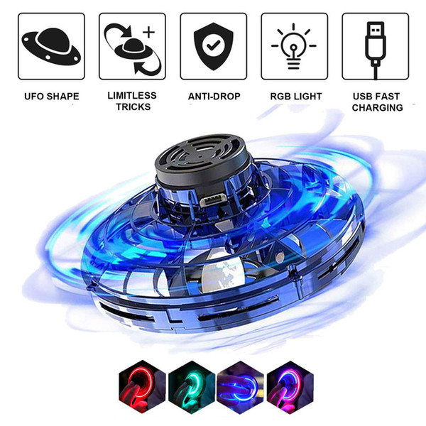 FlyNova Flying Spinner Gyro Toy New Portable Hand Operated 360° Rotating LED Lights Toy Adult Decompression Toys Gift DHL Free Shipping 04