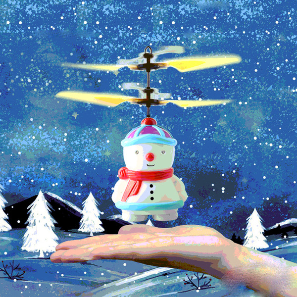 Flying Inductive Mini RC Drone Christmas snowman Induction Aircraft RC Helicopter for Kids Christmas New Year Gifts C2165