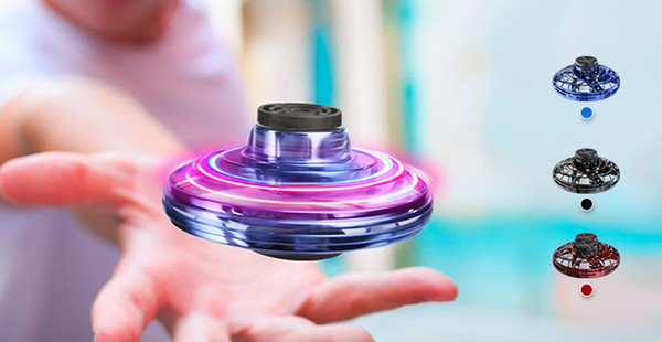 3 Colors FlyNova UFO Fidget Spinner Kids Adult Portable Flying 360° Rotating Shinning LED Lights Release Xmas Toys Gift Drop I L532