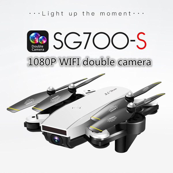 LeadingStar SG700-S 4 Channels Brush Motor RC Quadcopter with Camera 1080P Wifi FPV Foldable Selfie Drone White RC Helicopters