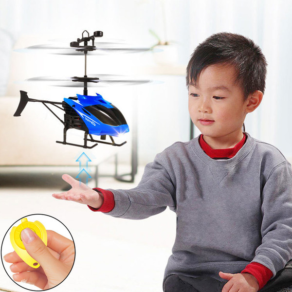 Flying Mini RC Infraed Induction Helicopter Aircraft Flashing Light Toys For Kid Education Toy Baby Toys & Games Children