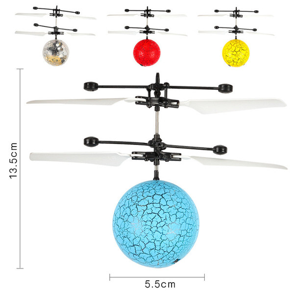 RC Luminous Flying Crystal Ball LED Flashing Light Induction Helicopter Mini Remote Control AirCraft Flying Sensor Novelty Children Juetes