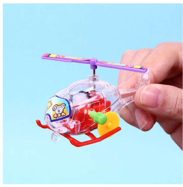 Minihelicopter Clockwork Toy Transparent Mini Aircraft Children's Puzzle Toys Physically powered aircraft Developing kids Exploring