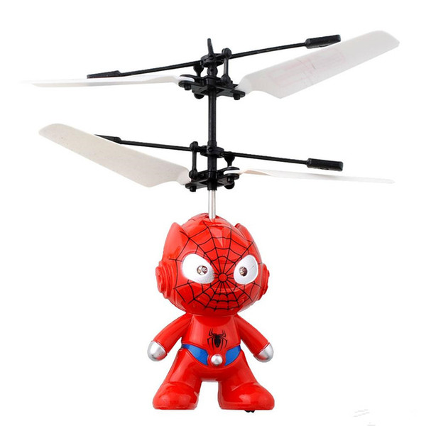 Small Mini RC Spider Man Aircraft Flying Induction Helicopter Charging Kid Toys Gift free shipping 50pcs