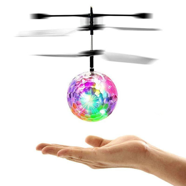 LED Magic Flying Ball Colorful Stage Lamp Helicopter Infrared Induction LED Flying Ball Flash Disco Kids Children Flying Toy