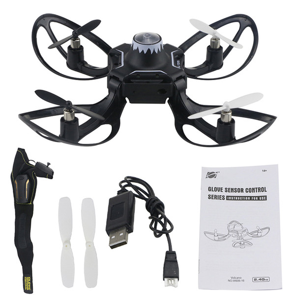 Two Version RC Helicopters 2.4G Glove Sensing Drone Dron Simple Folding Small And Portable Remote Control Drones Quadcopter Toys