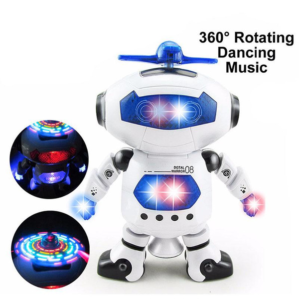 Space Dancer Humanoid Robot Toy With Light Children Pet Brinquedos Electronics Jouets Electronique for Boy Kid