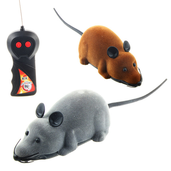 Manufacturers selling two-way flocking remote control mouse simulation animal toys Strange new moving the remote control mouse