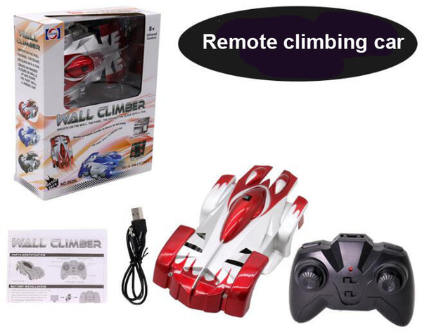Remote Control Car Toy, Wall Climbing Climber Car with New Remote Control, 360° Rotating Stunt Car Racing Vehicle, LED Light toys