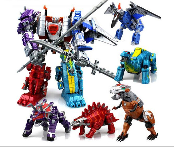 hot deformation Robot +Dinosaur Toys 5 models ABS Environmental Transformer Robot