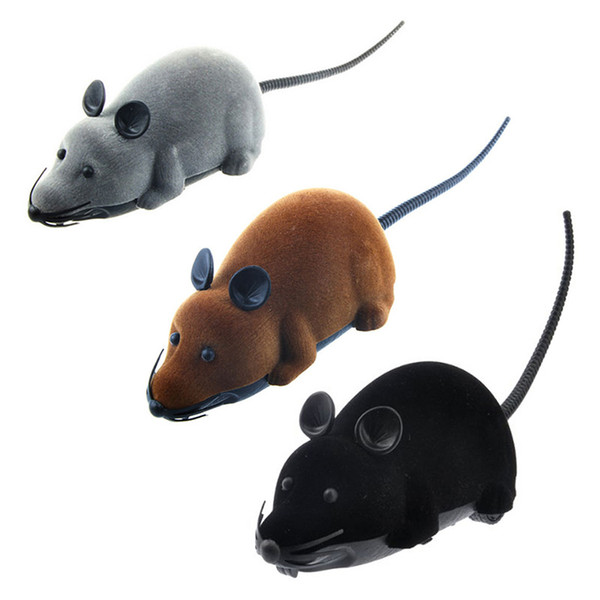 Creative Remote Control Wireless RC Rat Mouse Mice Toy Two-way Animal Flocking Tricky Rotation Mouses Toy @ZJF