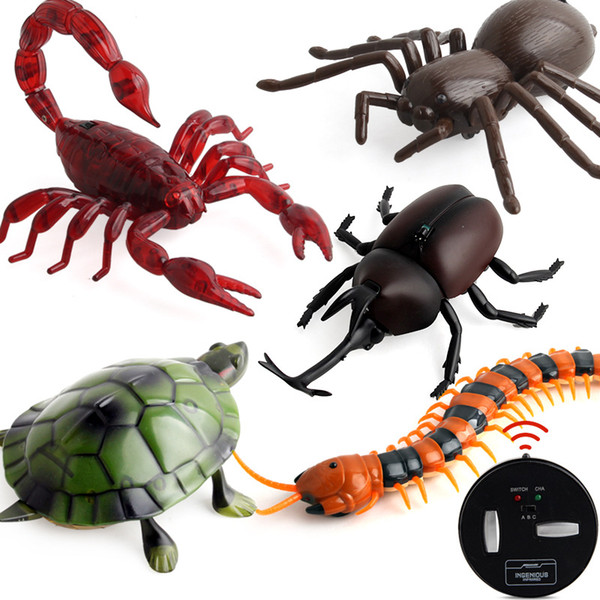 RC Insects beetle Scorpion tortoise spider brinquedos kids toys Terrifying Mischief Toys Halloween Gadgets Novelty Remote Control Animals