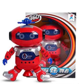 Lovely 360 Degree Rotation Smart Space Electric Hero Robot Dancing Music Light Toy Children Gift Sell
