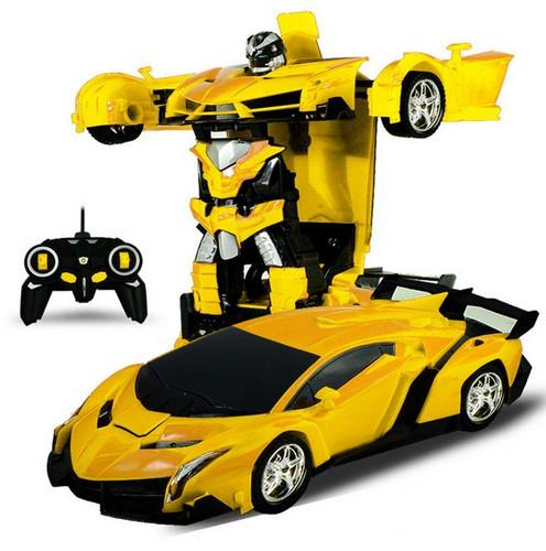 RC Car Transformation Robots Sports Vehicle Model Robots Toys Cool Deformation Car Kids Toys Gifts For Boys