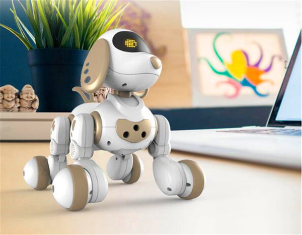 Wireless remote control smart robot dog Wang Xing electric dog early education educational toys for children Color White or gold