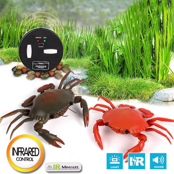Infrared Remote Control Realistic Mini Crab RC Prank Insect Scary Trick Toy