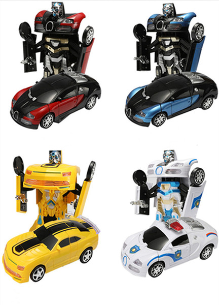 Deformation Car Classic Automatic Transformerring Robot Plastic Model Car Education Toys For Boys Amazing Gifts Kids Super Sports Car Child