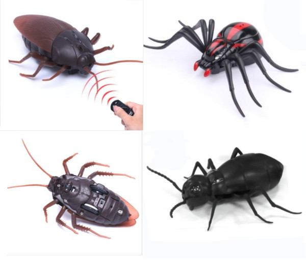 RC Ants Cockroaches Spiders Remote Control Mock Fake RC Toy Animal Xmas Trick Terrifying Toy 1.5V (AG13)Battery