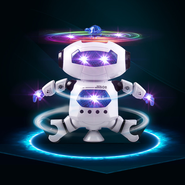 Led Lighting UP Walking Dancing Robots brinquedos kids toys RC Robot Remote Control Line 4 Patterns electric turbo 360 degrees revolving