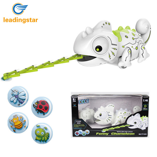 LeadingStar Remote Control Chameleon 2.4GHz Pet Intelligent Toy Robot For Children Kids Birthday Gift Funny Toy RC Animals