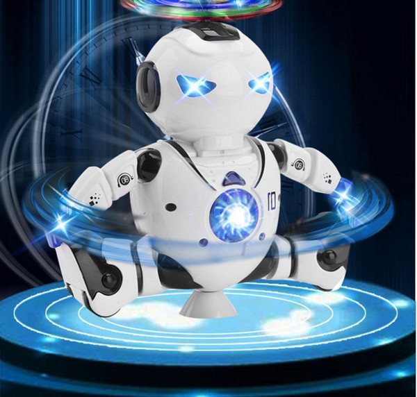 Intelligent 360 Rotating Space Dancing Robot Electronic Infrared Musical Walking Lighten Multi-function Smart Toys for Kid Robot toys 30PCS