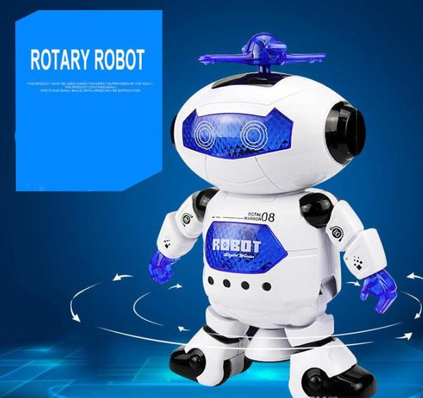 new hot sale Dancing Robot 360 Rotating Space Musical Walk Lighten Electronic Toy Christmas Birthday Best Gifs For Kids Toys