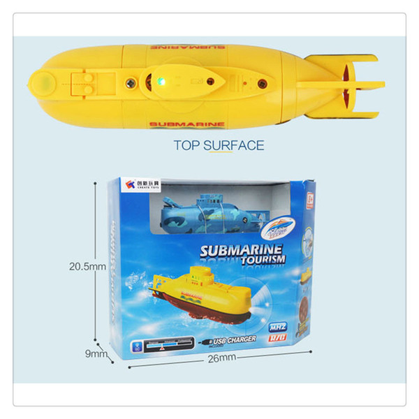 Mini RC Submarine Ship High Speed Radio Remote Control Boat Model Electric Kids Toy Ability Development