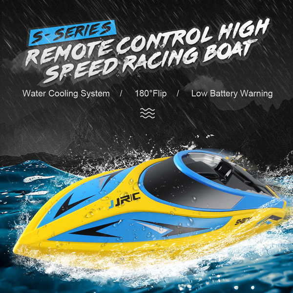 NEW 2.4G high speed RC Boat waterproof model electric children's outdoor toy rechargeable remote-control boat JJRC S2
