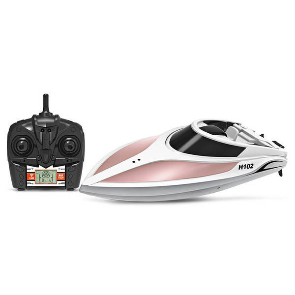 TKKJ Brushed RC Racing Boat RTR 26 - 28km/h Self-righting Function 2.4GHz 4CH LCD Screen Transmitter for fishing ship bait boat with LCD RC